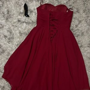 Chiffon Burgundy dress